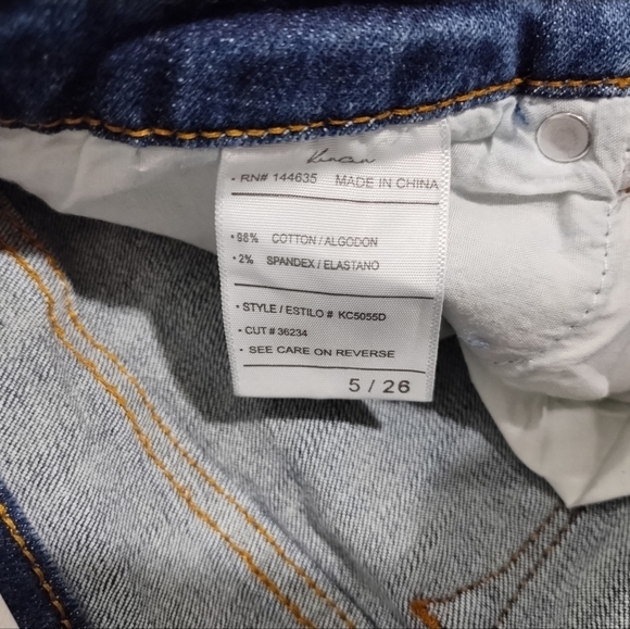 Kancan‎ Midrise Super Skinny Destructed Boho Festival Vacation Casual Jeans 5/26 - Picture 5 of 6